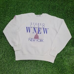 Vintage WNEW 1130 Radio Sweatshirt Womens L 20x22 New-York